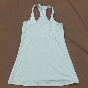 lululemon workout gym exercise Light Blue Racerback Tank Top